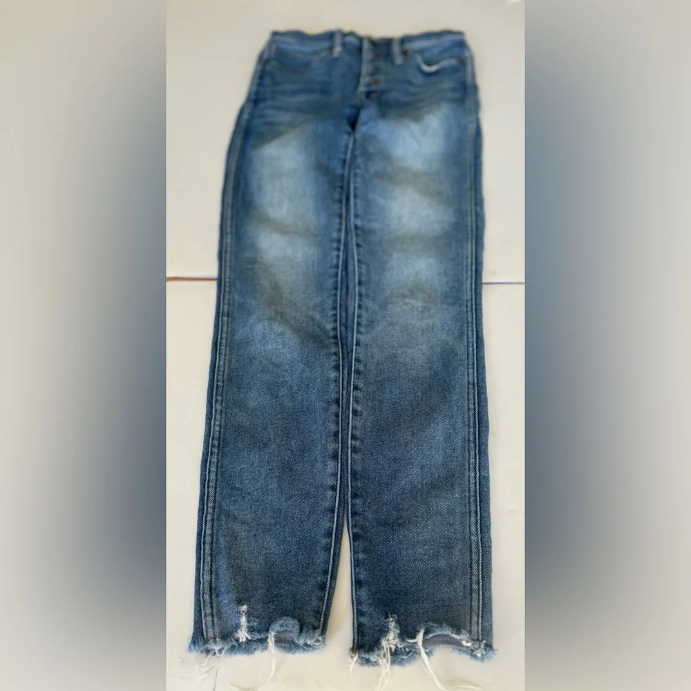 NWT Madewell 10" High Rise Skinny Blue Denim Jeans Women's Size 26T - Picture 1 of 8